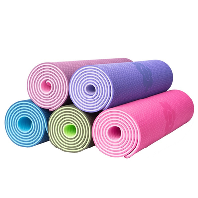 Yoga de una sola capa Mat Custom Logo de la TPE de la capa doble 6 milímetros para los ejercitantes de la yoga
